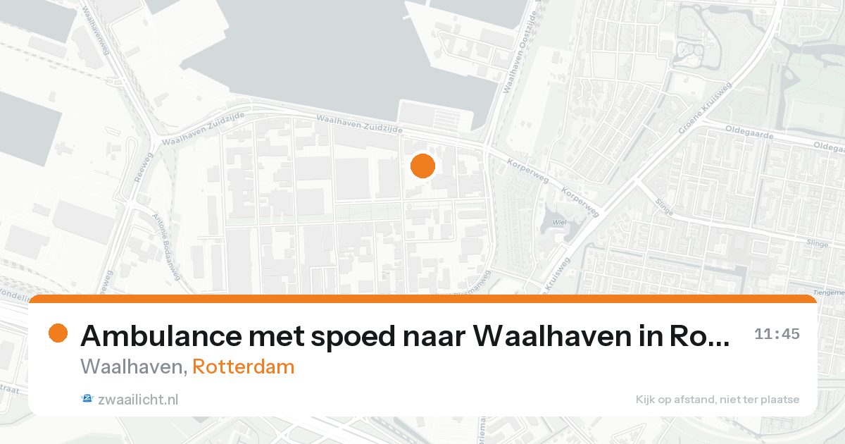 Ambulance met spoed naar Waalhaven in Rotterdam — 5 jun 2026