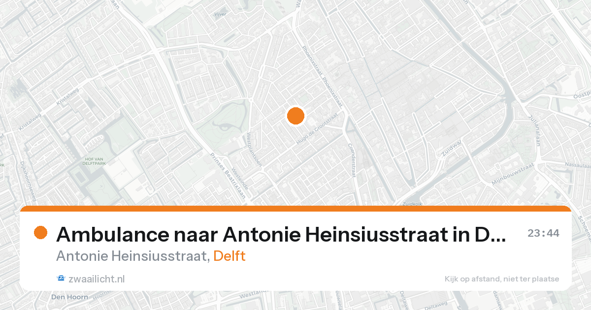 Ambulance naar Antonie Heinsiusstraat in Delft — 30 jan 2026
