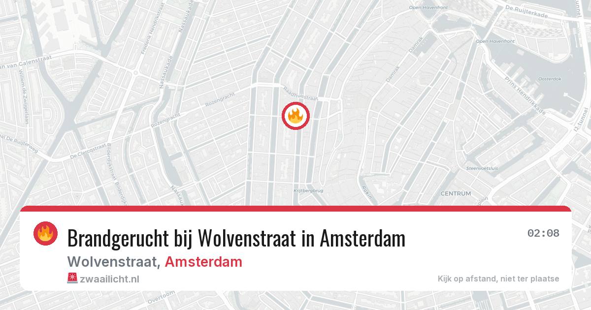 Brandgerucht bij Wolvenstraat in Amsterdam — 28 jun 2026