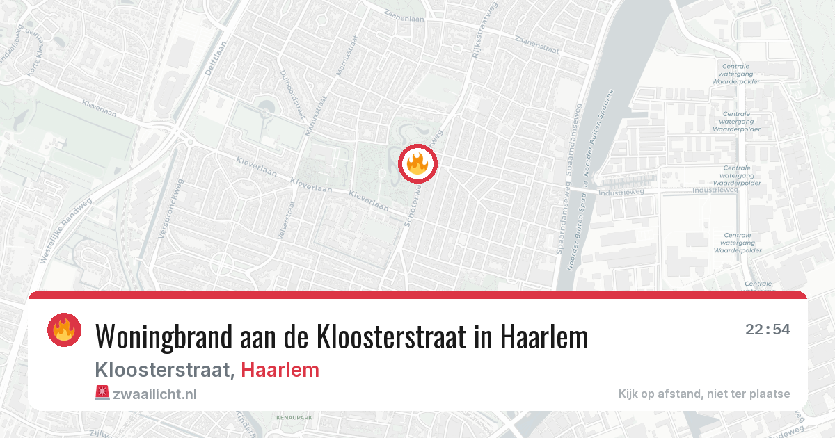 Woningbrand aan de Kloosterstraat in Haarlem — 12 jun 2026