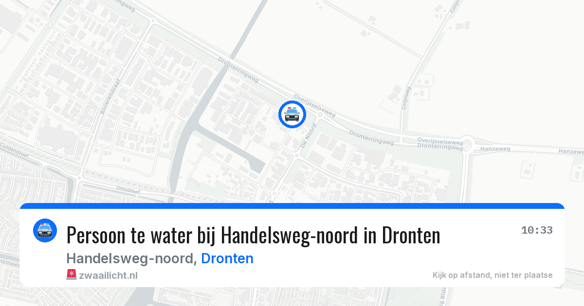 Persoon te water bij Handelsweg-noord in Dronten — 31 mrt 2026