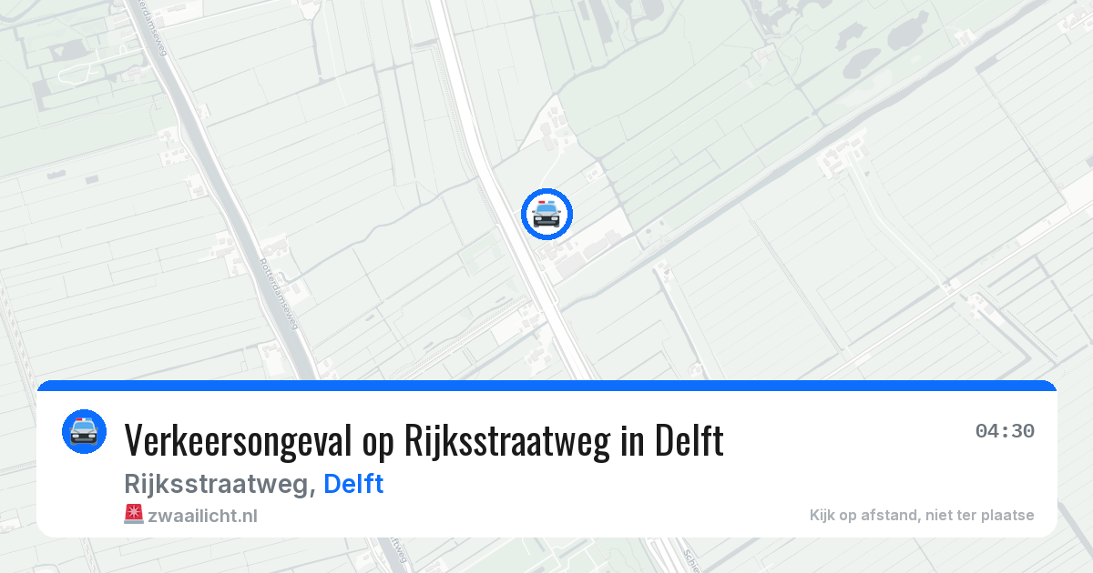 Verkeersongeval op Rijksstraatweg in Delft — 23 jun 2026
