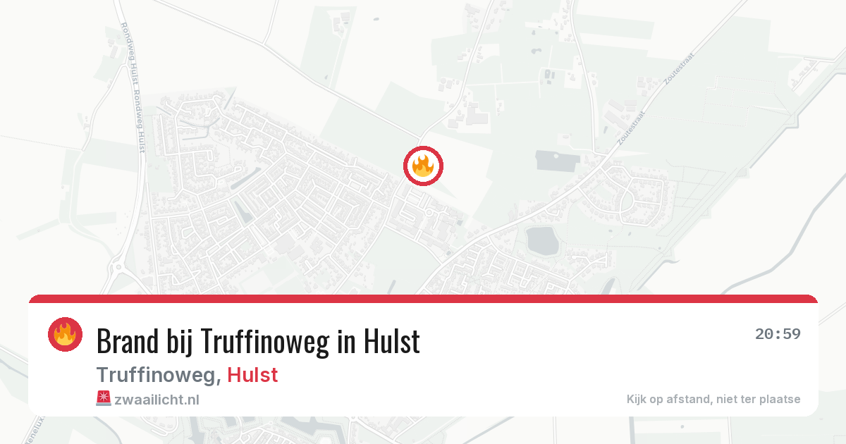 Brand bij Truffinoweg in Hulst — 18 jun 2026
