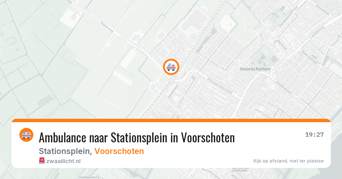 Ambulance naar Stationsplein in Voorschoten — 10 aug 2026