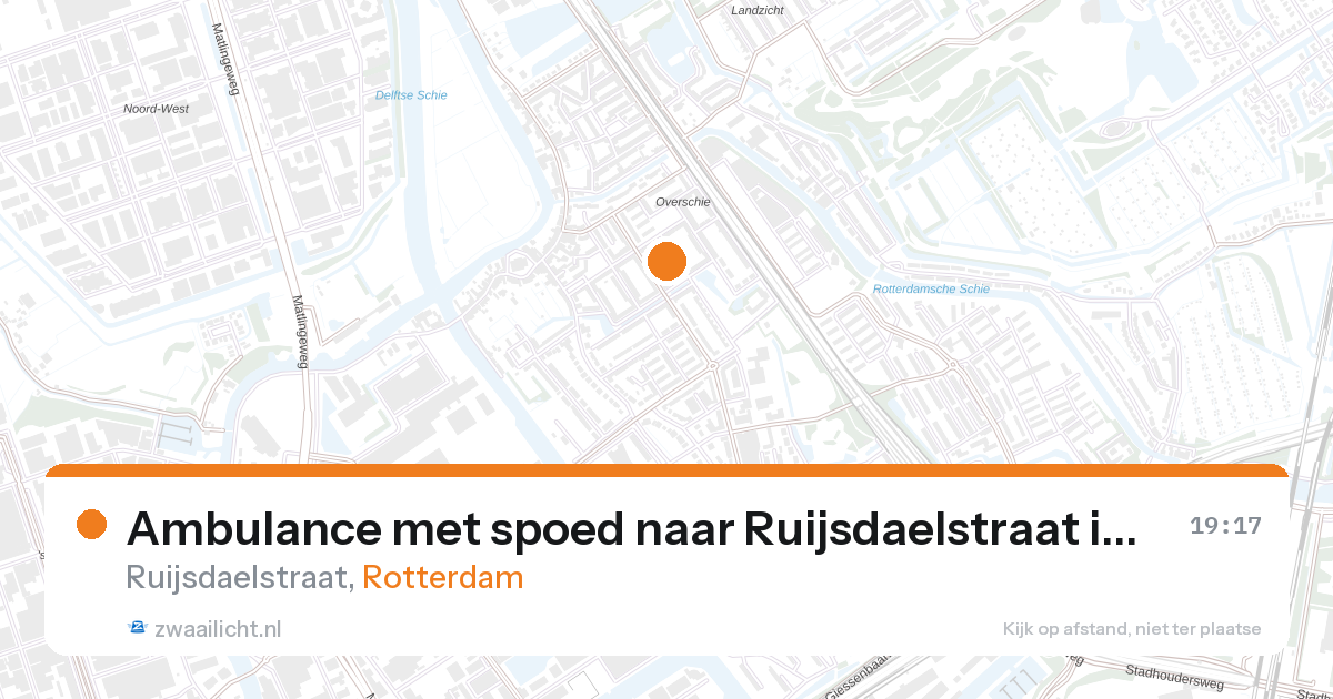 Ambulance met spoed naar Ruijsdaelstraat in Rotterdam — 28 aug 2026