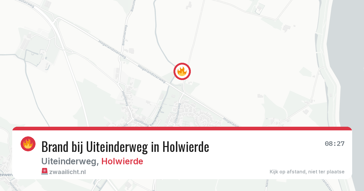 Brand bij Uiteinderweg in Holwierde — 26 jun 2026