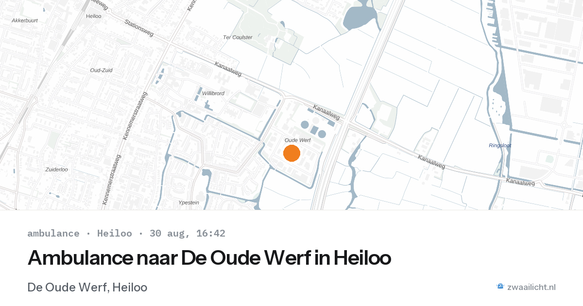 Ambulance naar De Oude Werf in Heiloo — 30 aug 2026