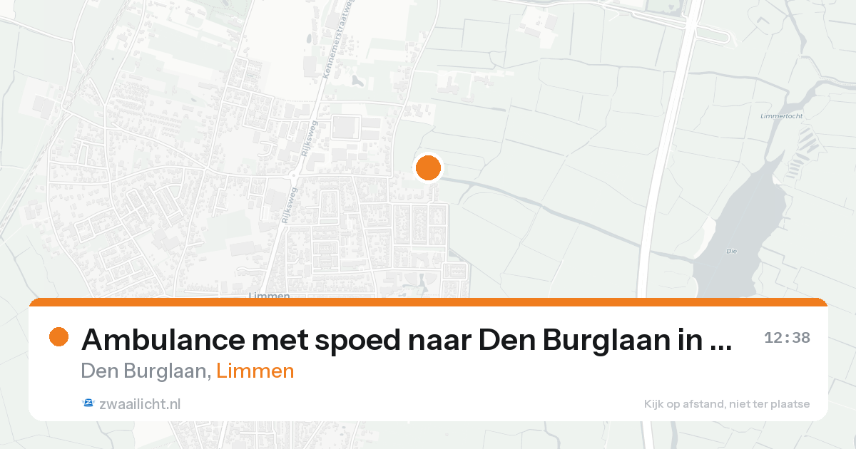 Ambulance met spoed naar Den Burglaan in Limmen — 20 aug 2026