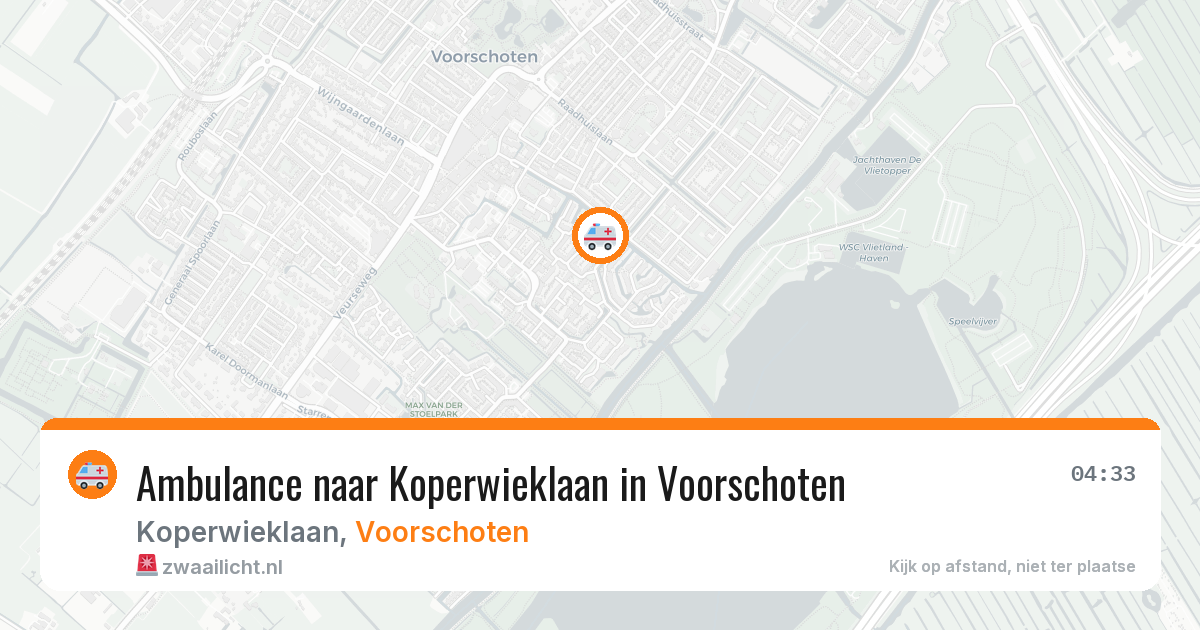 Ambulance naar Koperwieklaan in Voorschoten — 28 mrt 2026