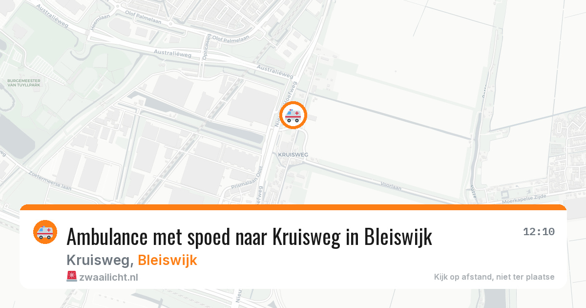 Ambulance met spoed naar Kruisweg in Bleiswijk — 16 mei 2026