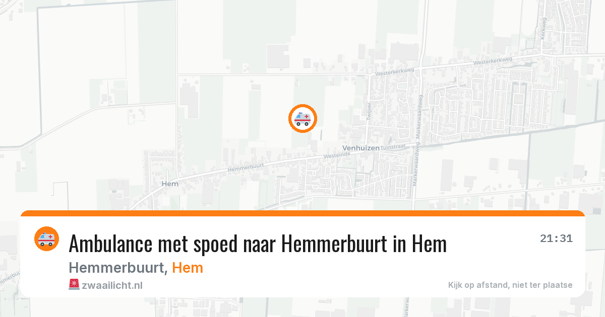 Ambulance met spoed naar Hemmerbuurt in Hem — 6 apr 2026