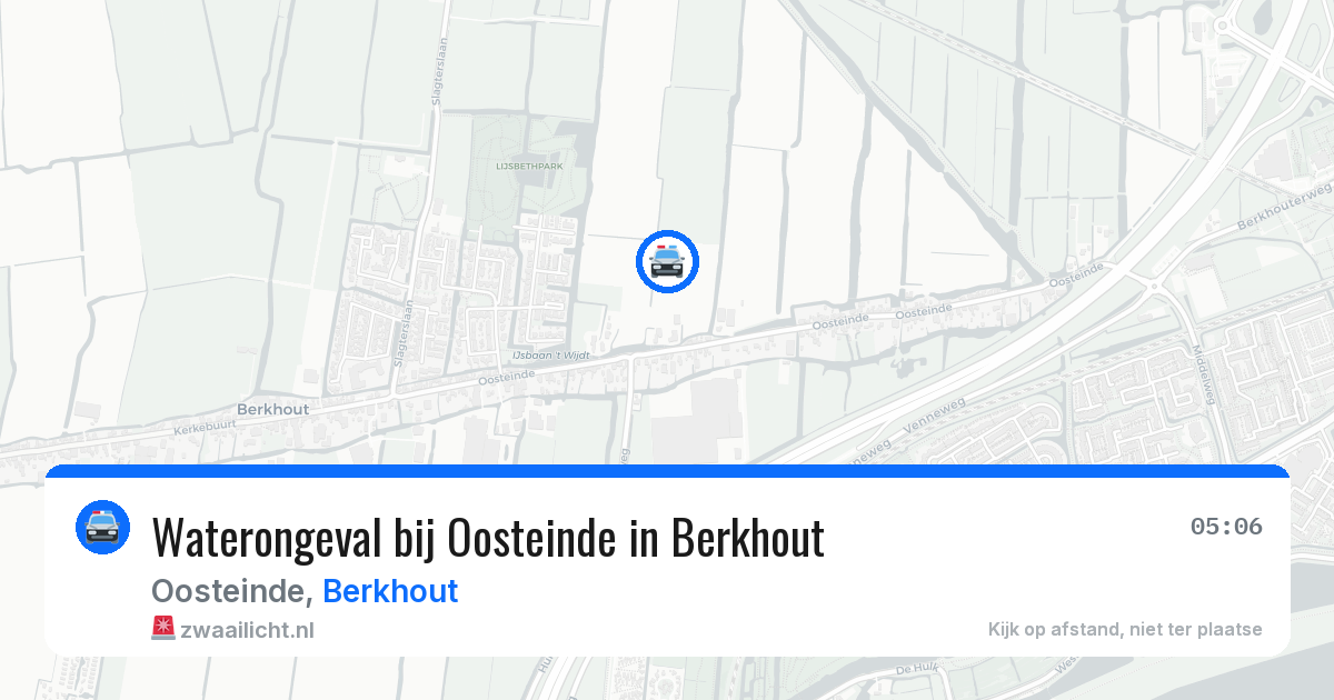 Waterongeval bij Oosteinde in Berkhout — 10 aug 2026