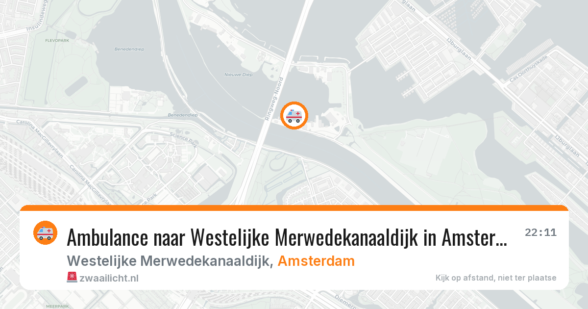 Ambulance naar Westelijke Merwedekanaaldijk in Amsterdam — 25 mrt 2026