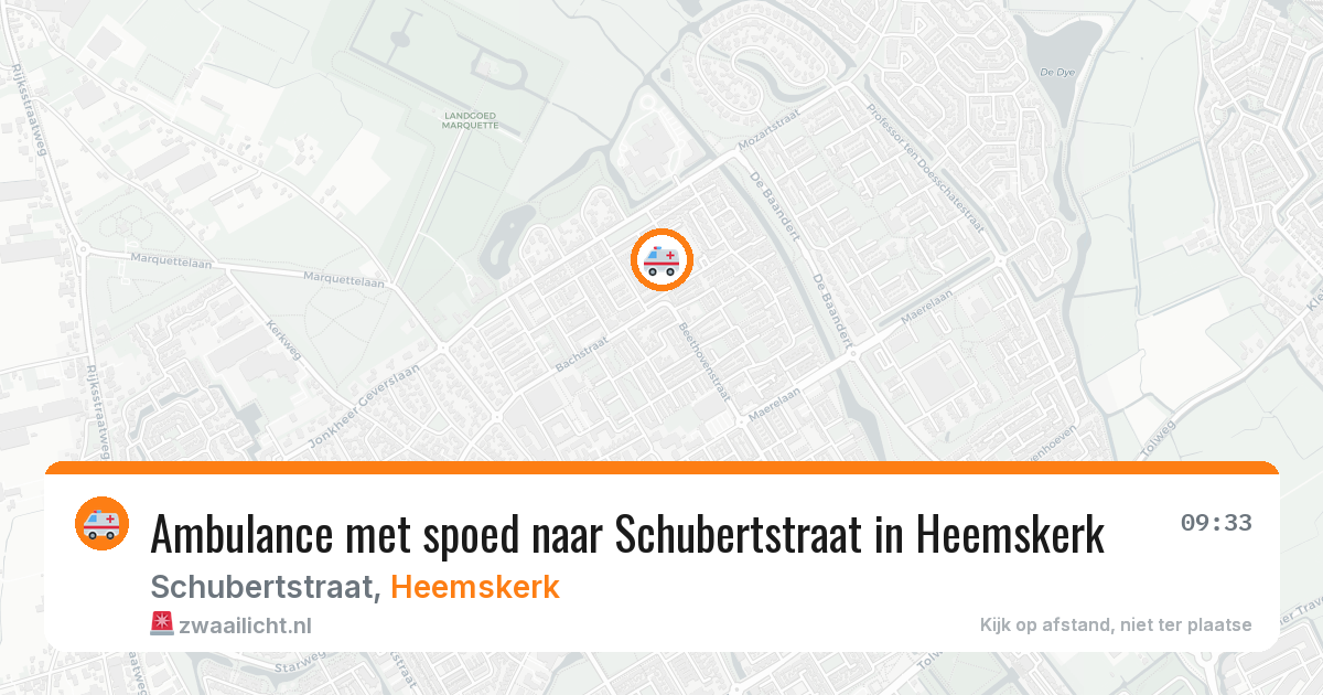 Ambulance met spoed naar Schubertstraat in Heemskerk — 24 apr 2026