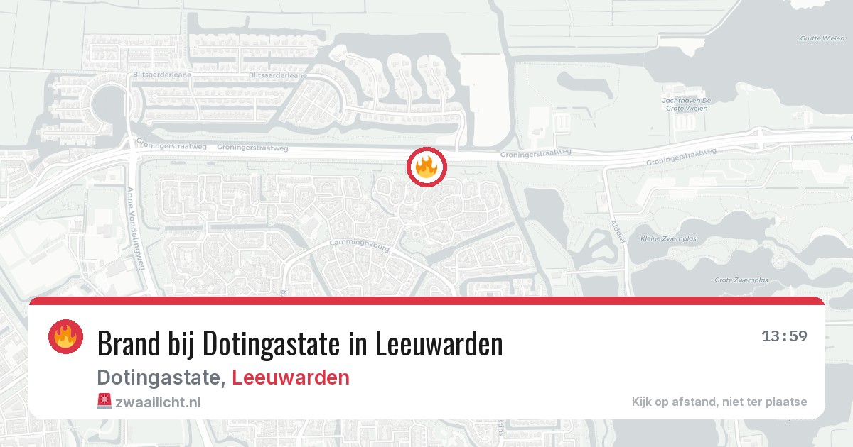Brand bij Dotingastate in Leeuwarden — 24 jun 2026