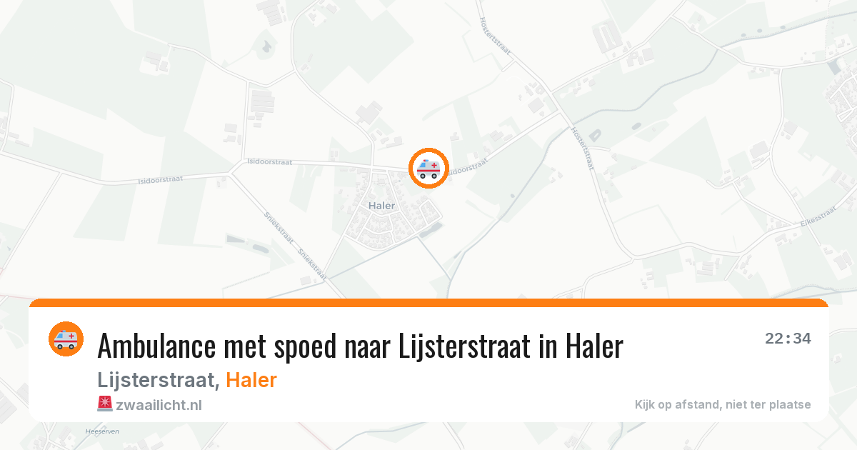 Ambulance met spoed naar Lijsterstraat in Haler — 13 jun 2026