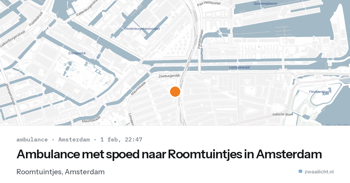 Ambulance met spoed naar Roomtuintjes in Amsterdam — 1 feb 2026