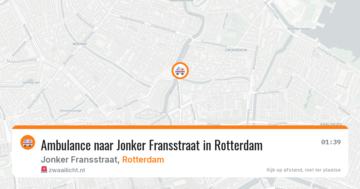 Ambulance naar Jonker Fransstraat in Rotterdam — 10 jul 2026