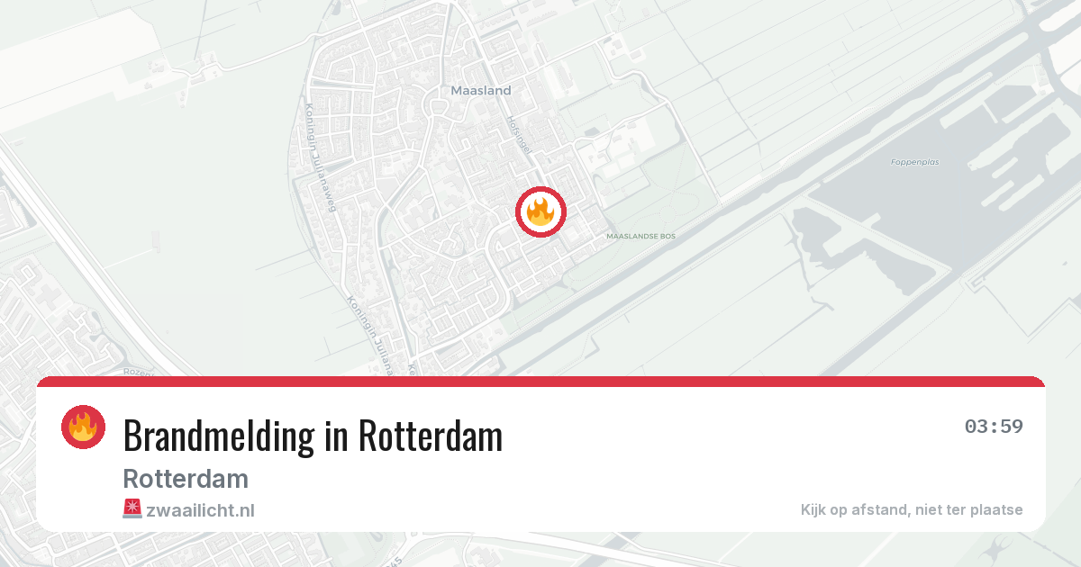 Brandmelding in Rotterdam — 13 aug 2026