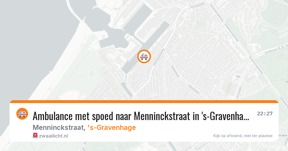 Ambulance met spoed naar Menninckstraat in 's-Gravenhage — 13 aug 2026
