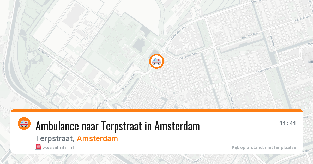Ambulance naar Terpstraat in Amsterdam — 4 aug 2026