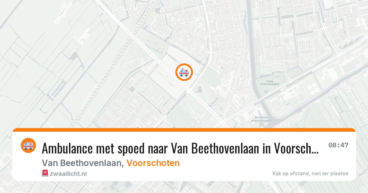 Ambulance met spoed naar Van Beethovenlaan in Voorschoten — 7 apr 2026