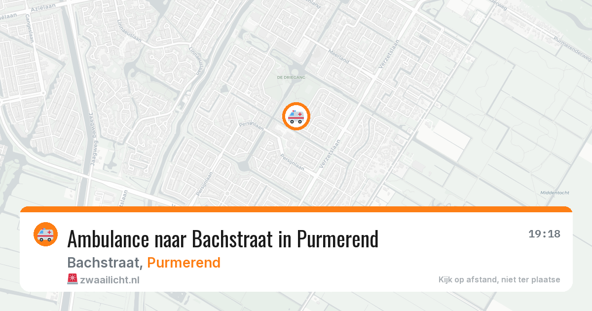 Ambulance naar Bachstraat in Purmerend — 20 jul 2026
