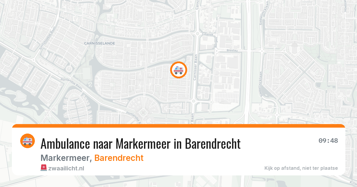 Ambulance naar Markermeer in Barendrecht — 10 aug 2026