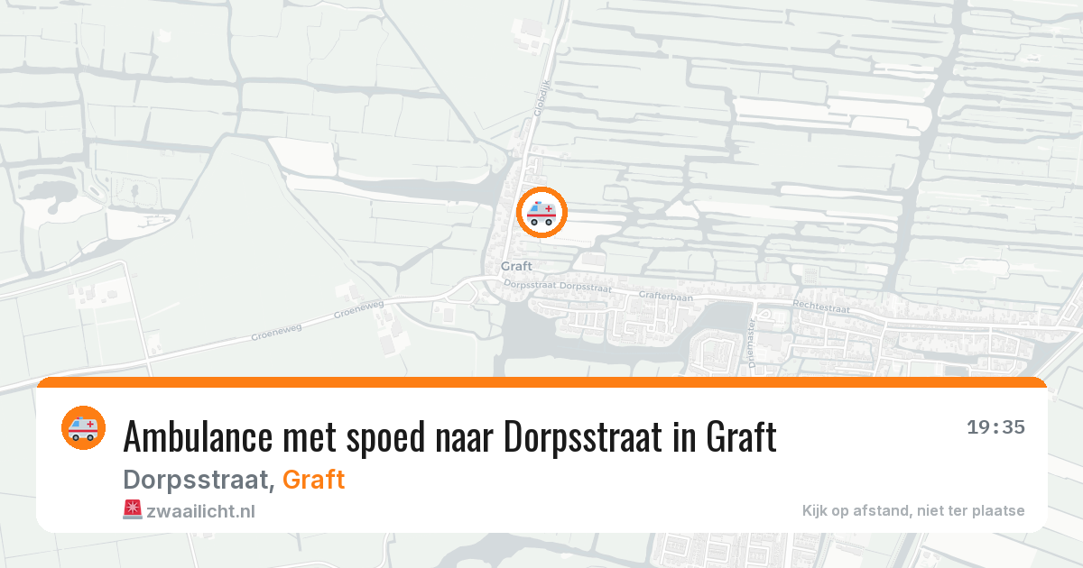 Ambulance met spoed naar Dorpsstraat in Graft — 8 jun 2026