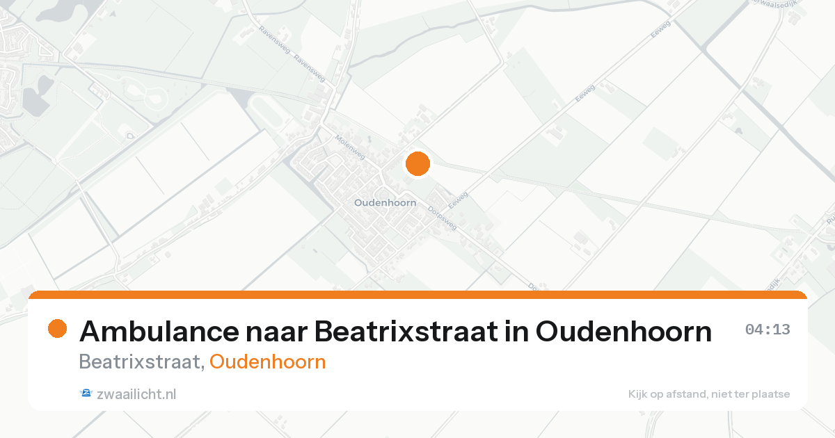 Ambulance naar Beatrixstraat in Oudenhoorn — 24 aug 2026