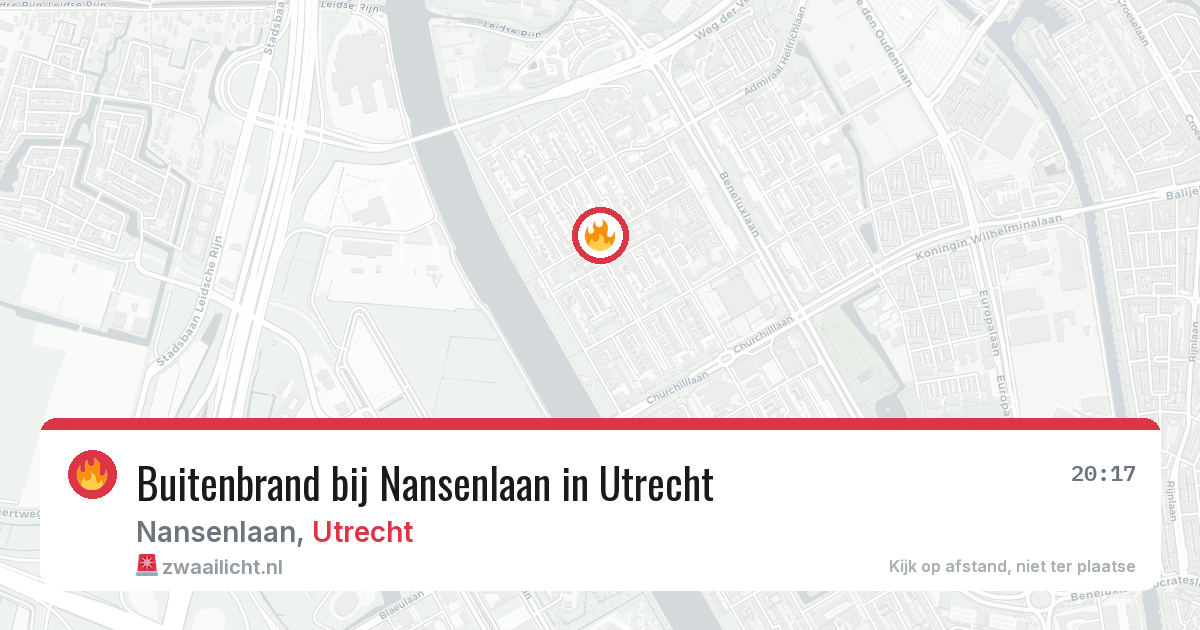 Buitenbrand bij Nansenlaan in Utrecht — 8 apr 2026