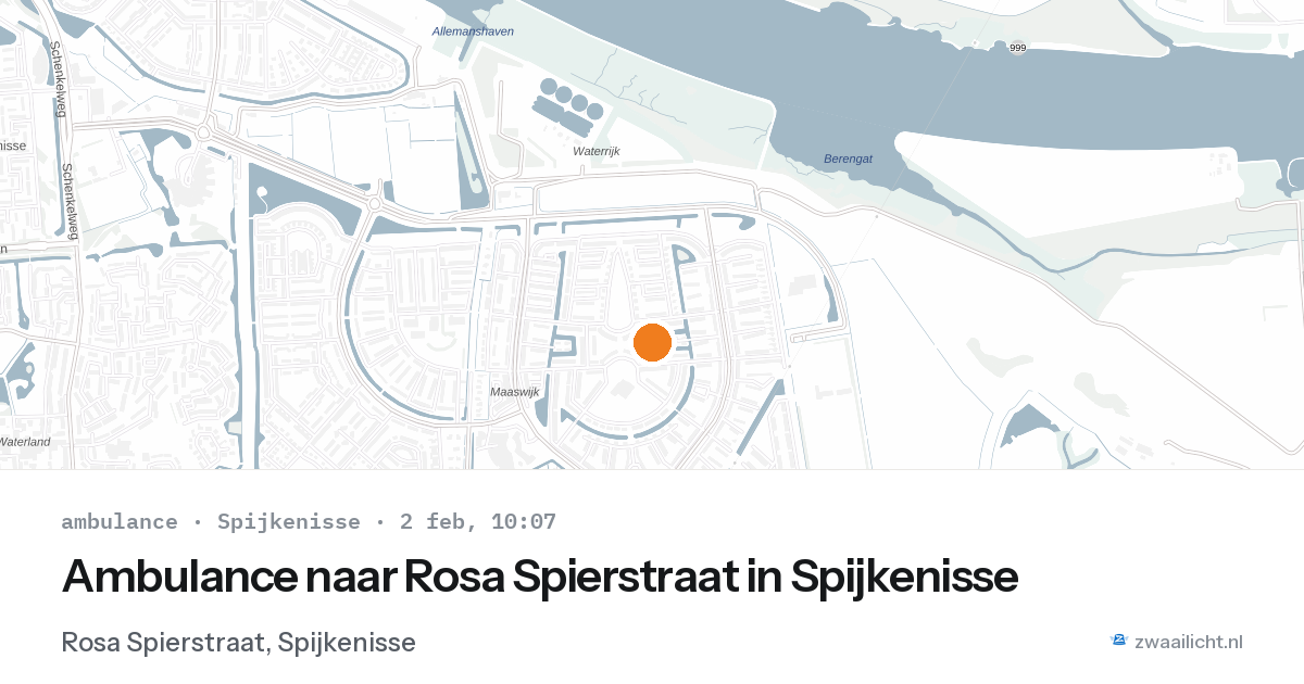 Ambulance naar Rosa Spierstraat in Spijkenisse — 2 feb 2026
