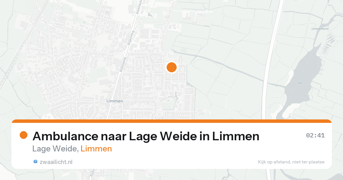 Ambulance naar Lage Weide in Limmen — 20 aug 2026