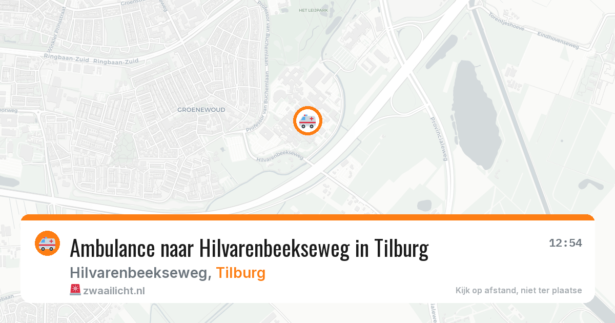 Ambulance naar Hilvarenbeekseweg in Tilburg — 8 jun 2026