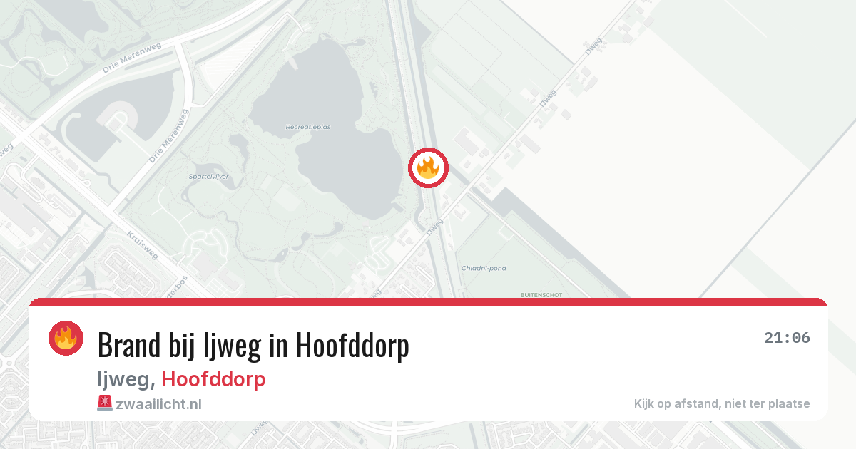 Brand bij Ijweg in Hoofddorp — 23 jul 2026