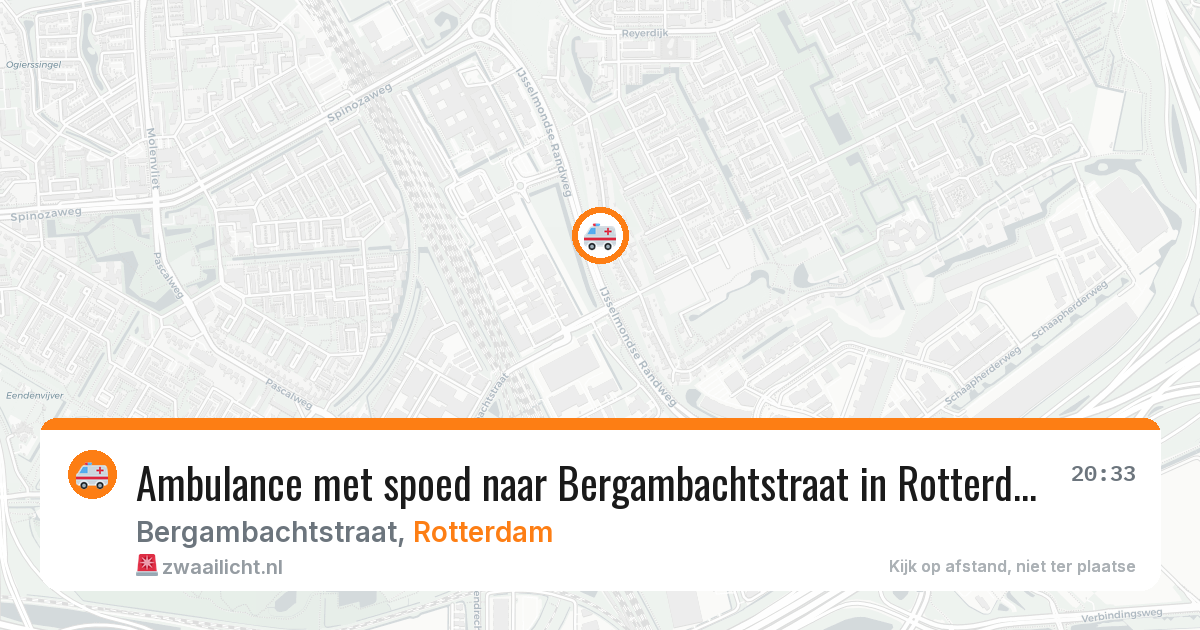 Ambulance met spoed naar Bergambachtstraat in Rotterdam — 6 jun 2026