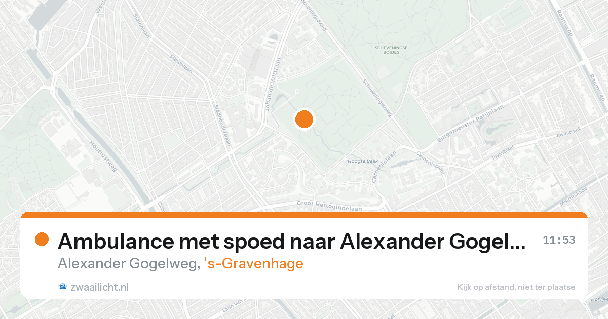Ambulance met spoed naar Alexander Gogelweg in 's-Gravenhage — 31 jan 2026