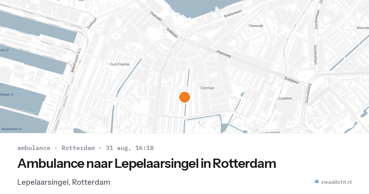 Ambulance naar Lepelaarsingel in Rotterdam — 31 aug 2026