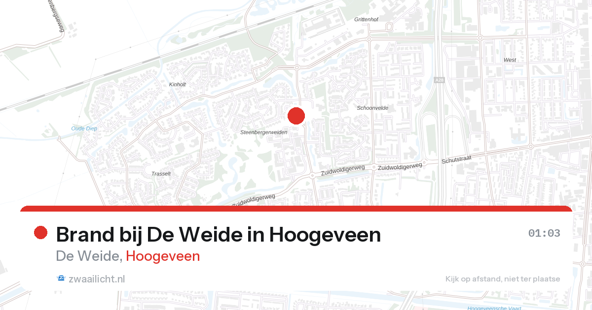 Brand bij De Weide in Hoogeveen — 21 aug 2026