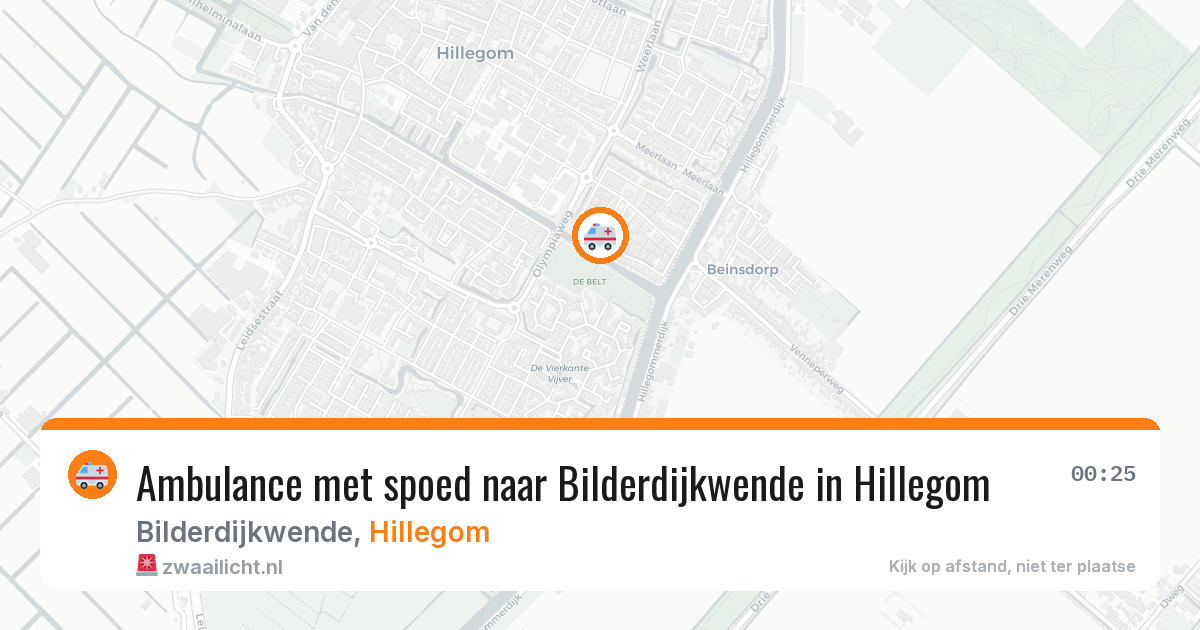 Ambulance met spoed naar Bilderdijkwende in Hillegom — 28 jan 2026