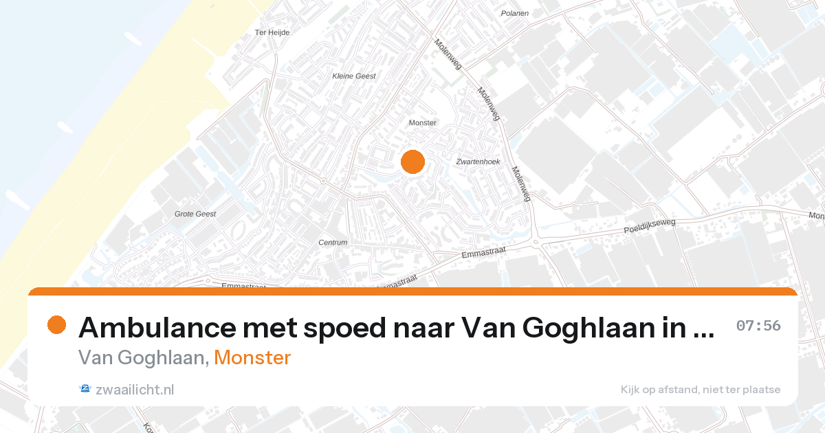 Ambulance met spoed naar Van Goghlaan in Monster — 27 aug 2026