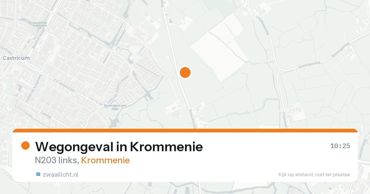 Wegongeval in Krommenie — 23 aug 2026