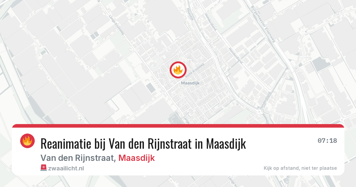 Reanimatie bij Van den Rijnstraat in Maasdijk — 9 jun 2026
