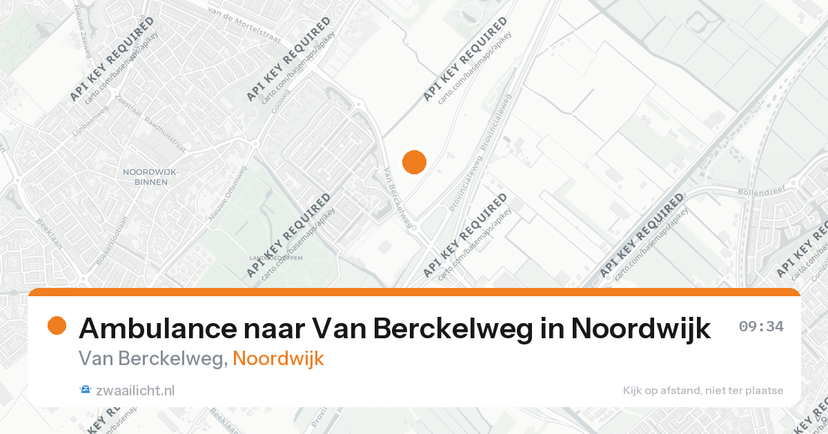 Ambulance naar Van Berckelweg in Noordwijk — 26 aug 2026