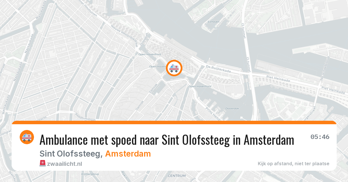 Ambulance met spoed naar Sint Olofssteeg in Amsterdam — 26 mei 2026