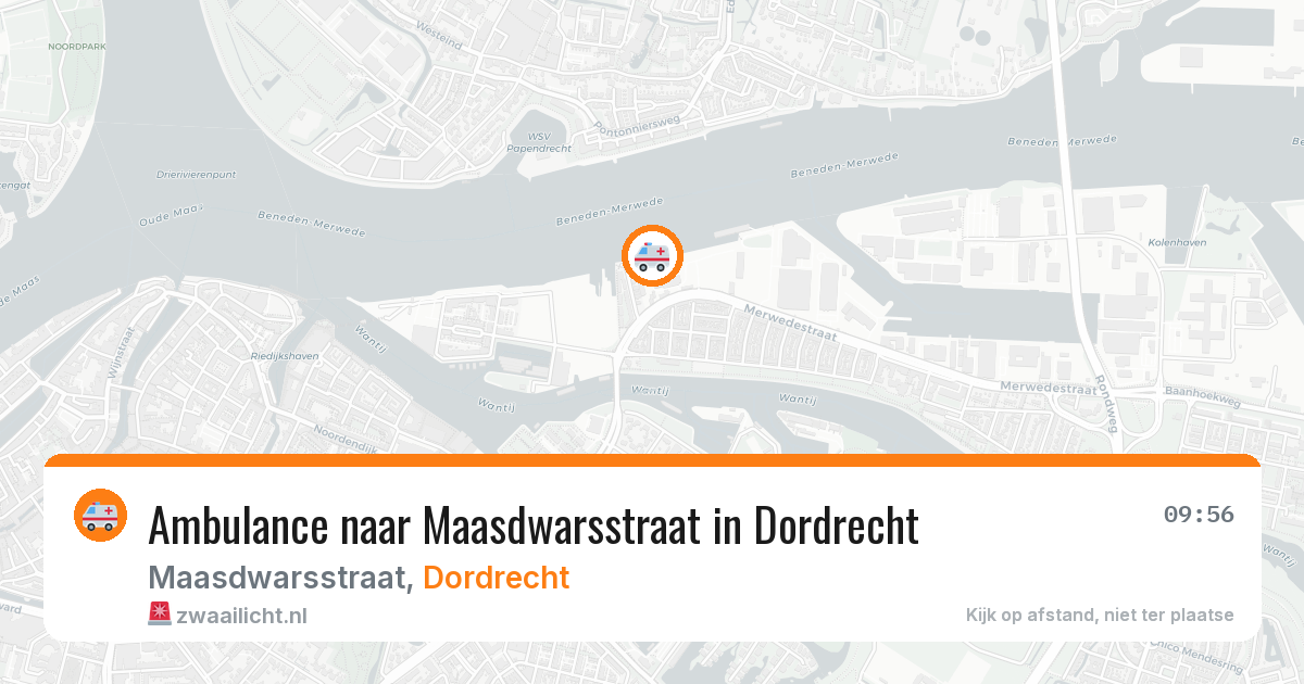 Ambulance naar Maasdwarsstraat in Dordrecht — 25 mrt 2026