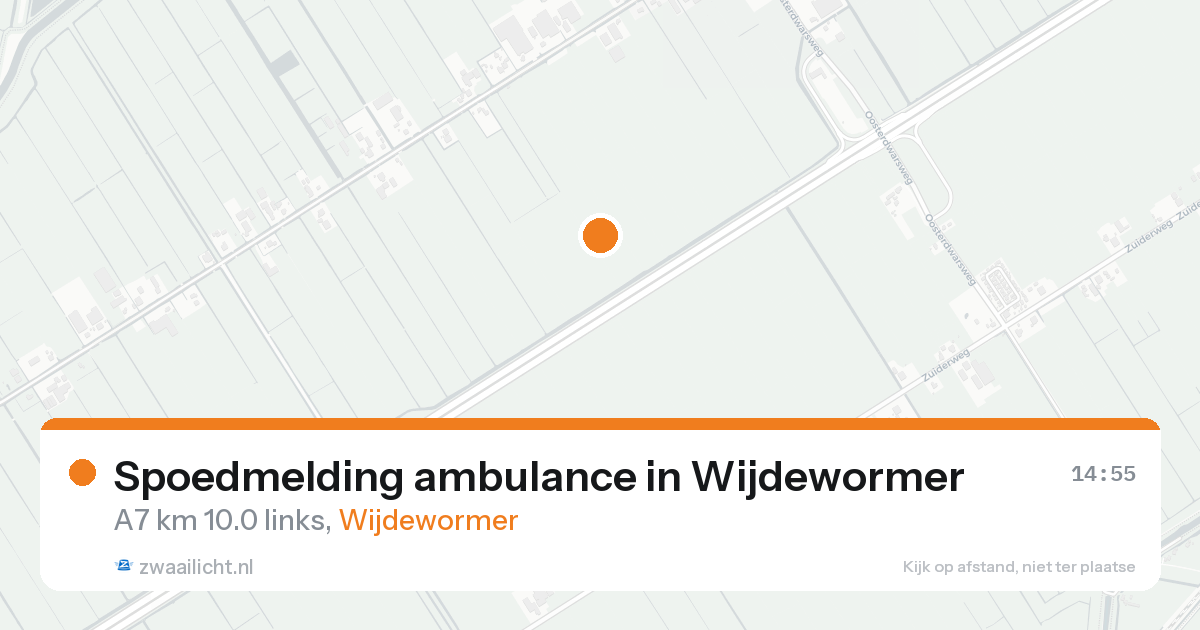 Spoedmelding ambulance in Wijdewormer — 21 aug 2026