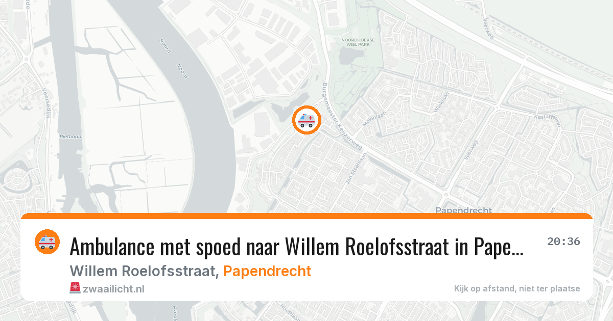 Ambulance met spoed naar Willem Roelofsstraat in Papendrecht — 20 jan 2026