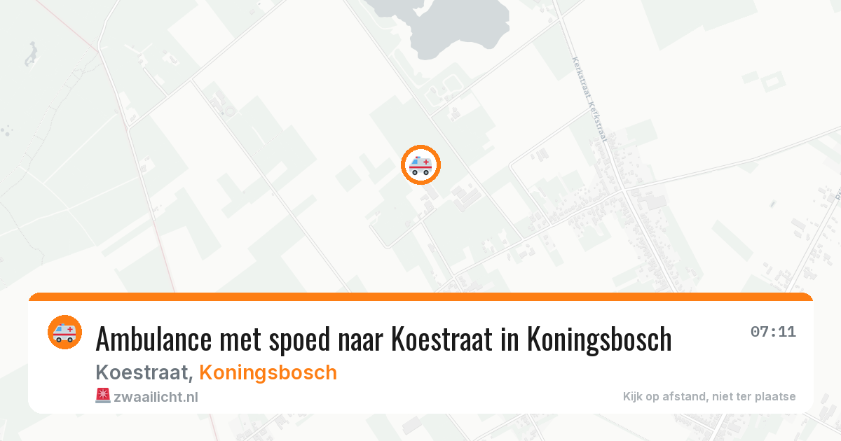 Ambulance met spoed naar Koestraat in Koningsbosch — 4 feb 2026