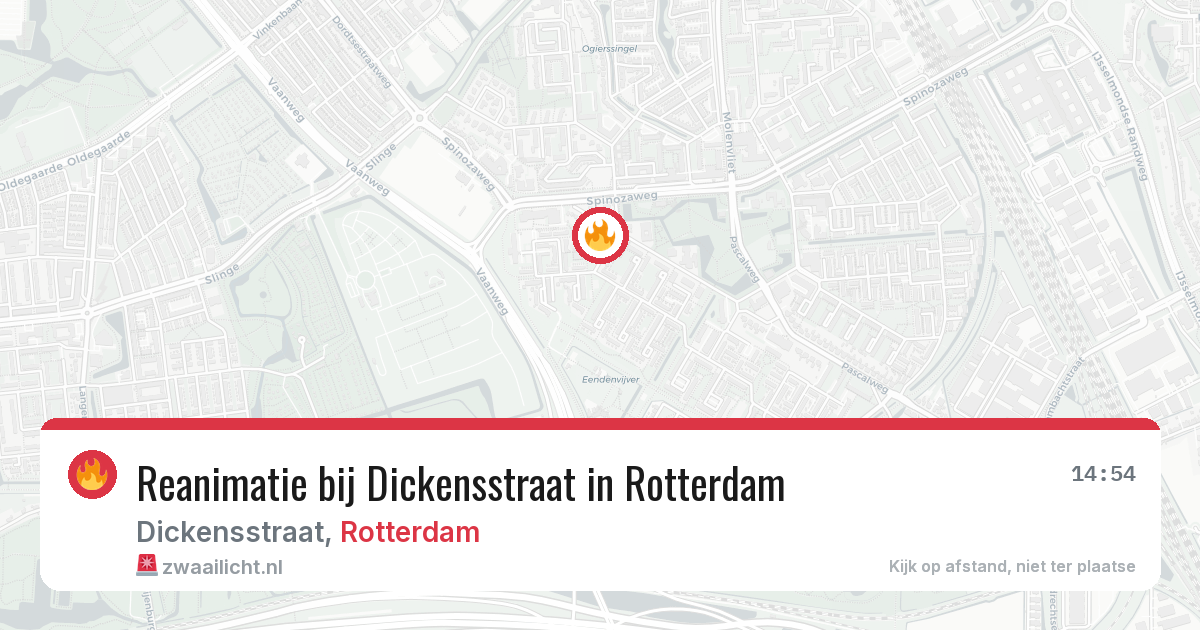 Reanimatie bij Dickensstraat in Rotterdam — 23 mei 2026